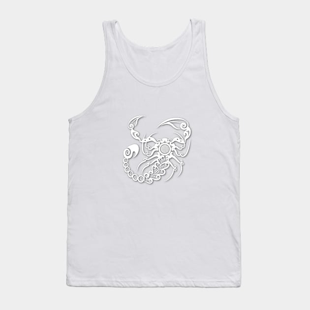 Scorpion floral pattern ornament Tank Top by tsign703